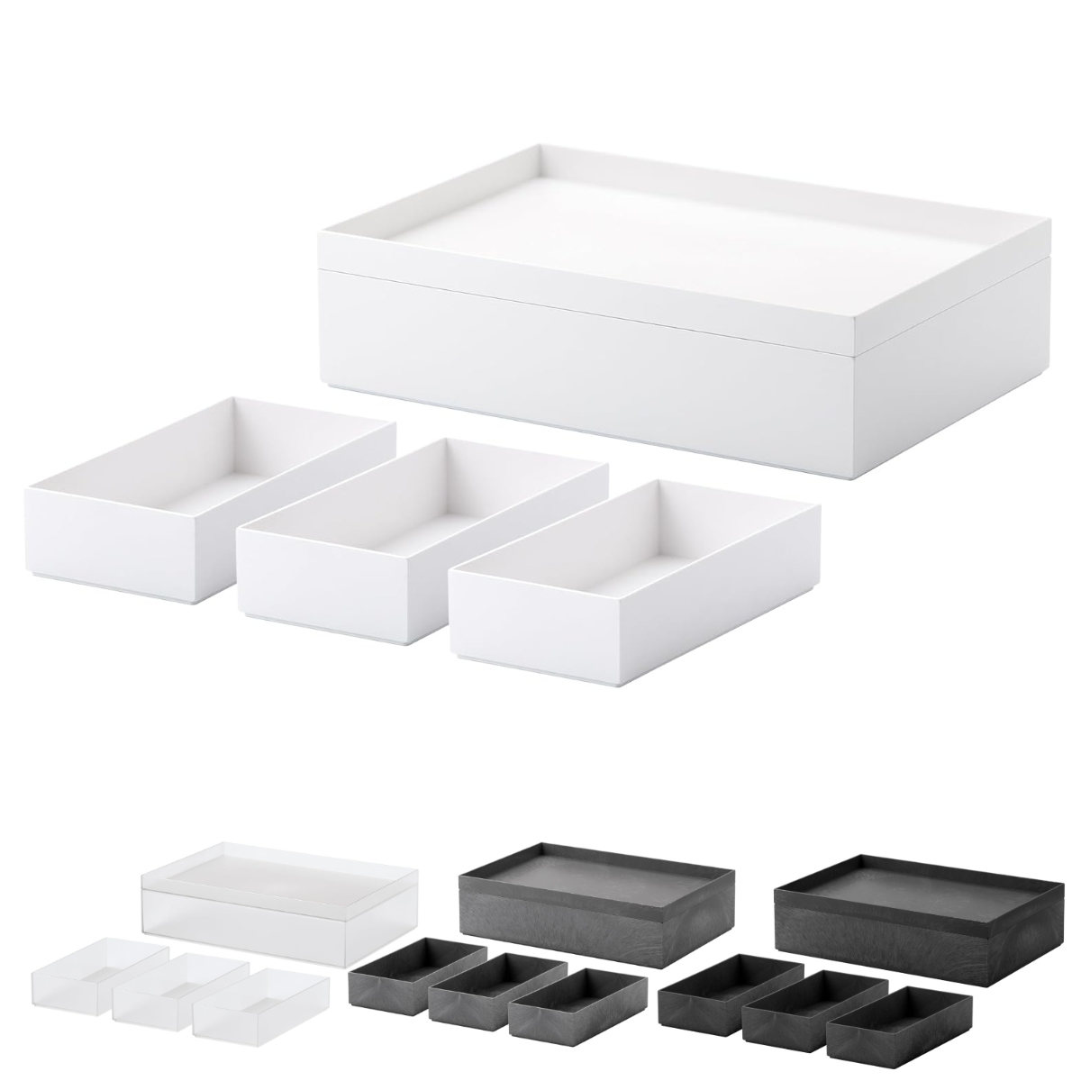 Like-it（ライクイット） 収納ケース タイディアップボックス 浅型 5点