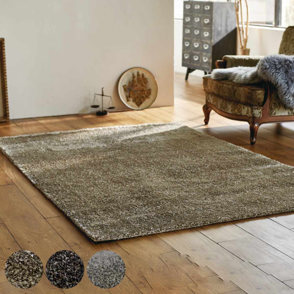 MORIYOSHI（モリヨシ） ラグ 200×250cm ミックスシャギー ルイ 床暖房