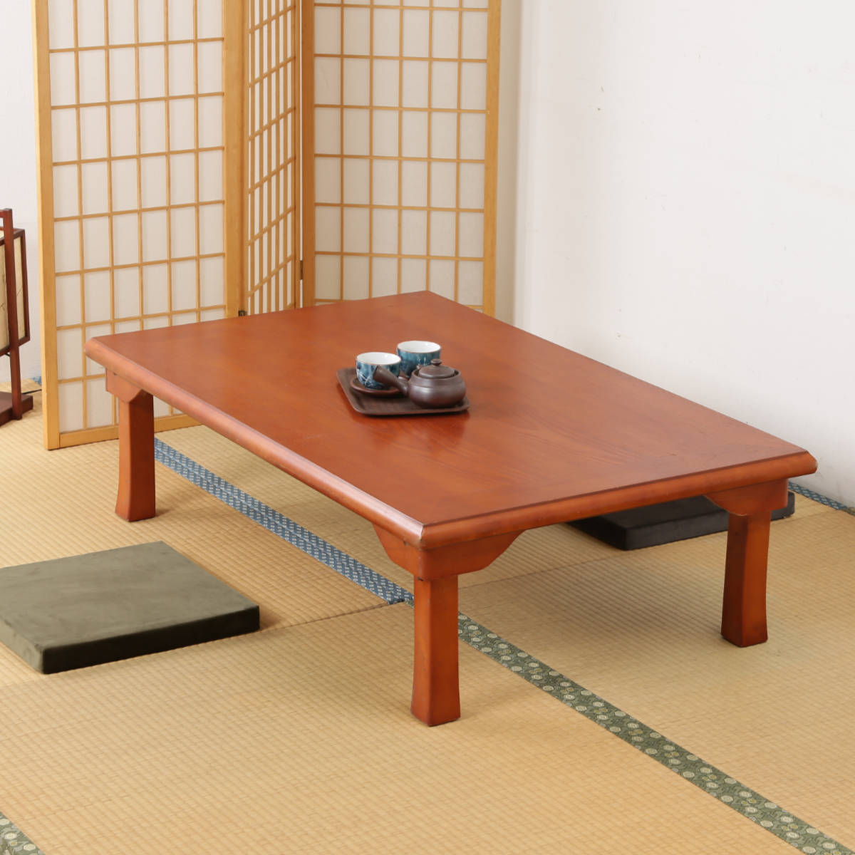 ウサミ木工株式会社 ローテーブル 座卓 高さ35×幅120×奥行き75cm 36c菊TK 北欧レトロ ウサミ木工 木製ローテーブル センターテーブル 座卓