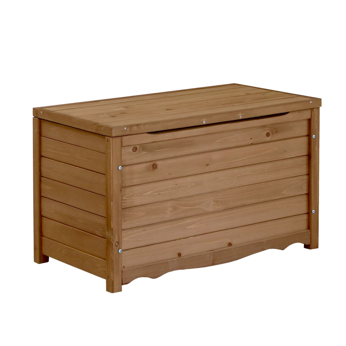ガーデンベンチ 天然木製ボックスベンチ M 幅86cm （ ベンチ 木製 屋外 物置き 屋外収納 ウッドチェア 天然木 庭先 ガーデンファーニチャー ）｜interior-palette｜02