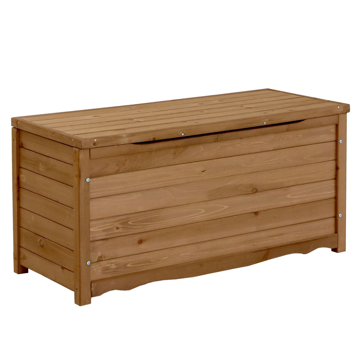 ガーデンベンチ 天然木製ボックスベンチ L 幅106cm （ ベンチ 木製 屋外 物置き 屋外収納 ウッドチェア 天然木 庭先 ガーデンファーニチャー ）｜interior-palette｜02