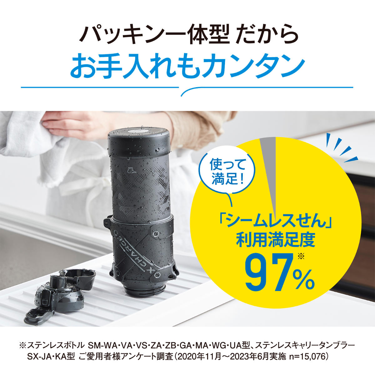 象印（ZOJIRUSHI） 水筒 1L ステンレスクールボトル TUFF シームレス
