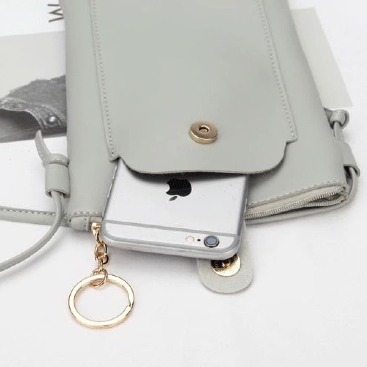スマホショルダー スマホポシェット チャック ...の詳細画像2