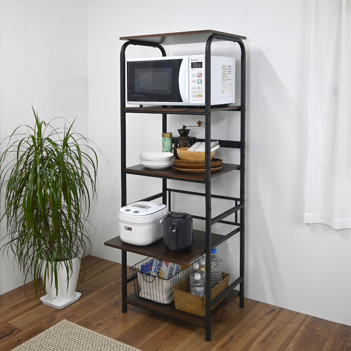 フクダクラフト レンジラック ハイタイプ 幅55cm×高さ160cm スチール 2