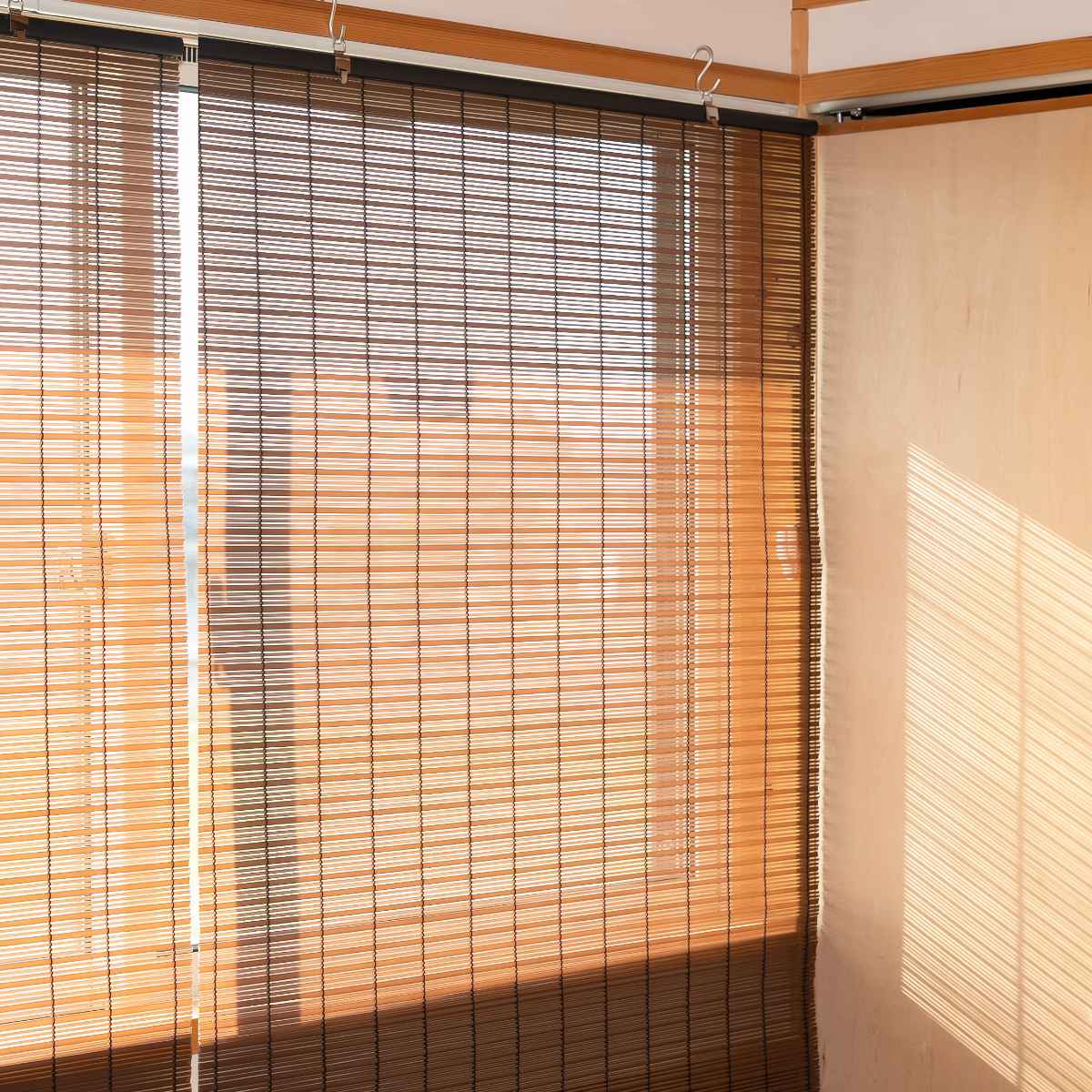 大島屋 すだれ カラースクリーン 88×135cm 樹脂製 日本製 （ すだれ