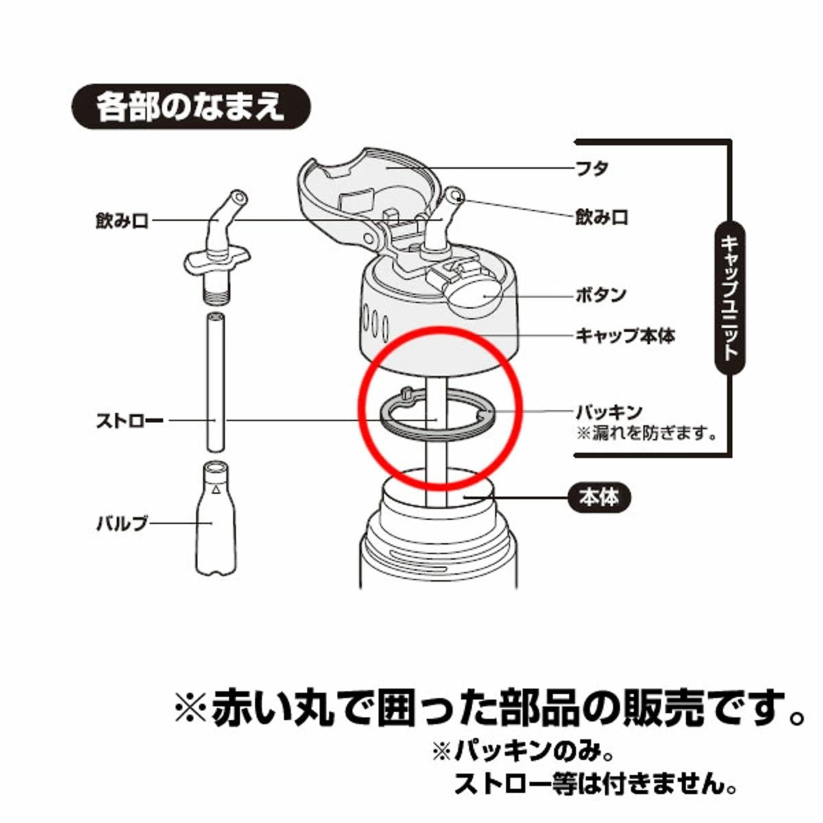 パッキン 水筒 部品 サーモス(thermos...の詳細画像2