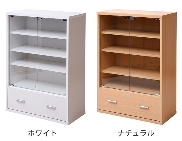 JK-PLAN（ジェイケイ・プラン） ガラスキャビネット 幅60cm 本棚