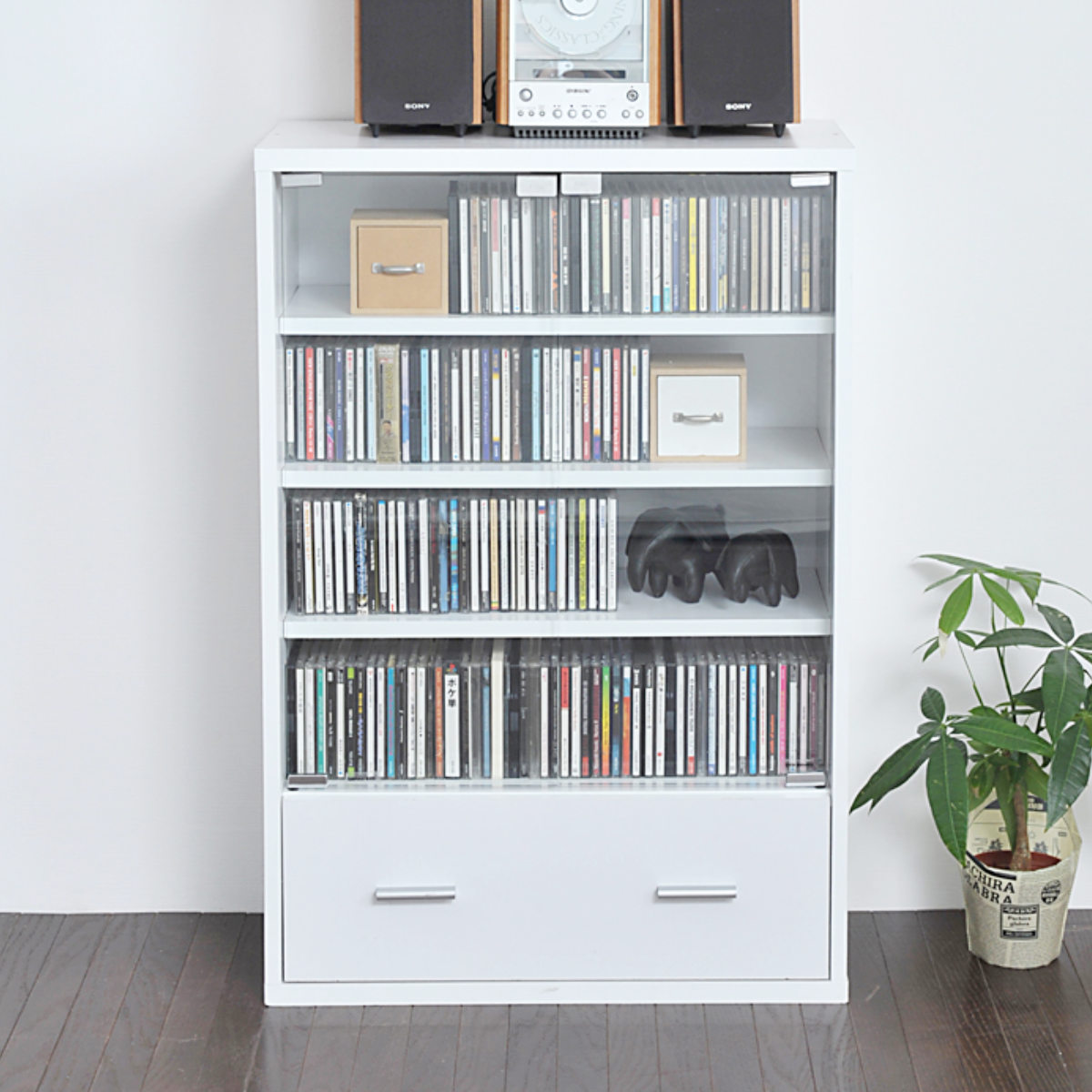 JK-PLAN（ジェイケイ・プラン） ガラスキャビネット 幅60cm 本棚