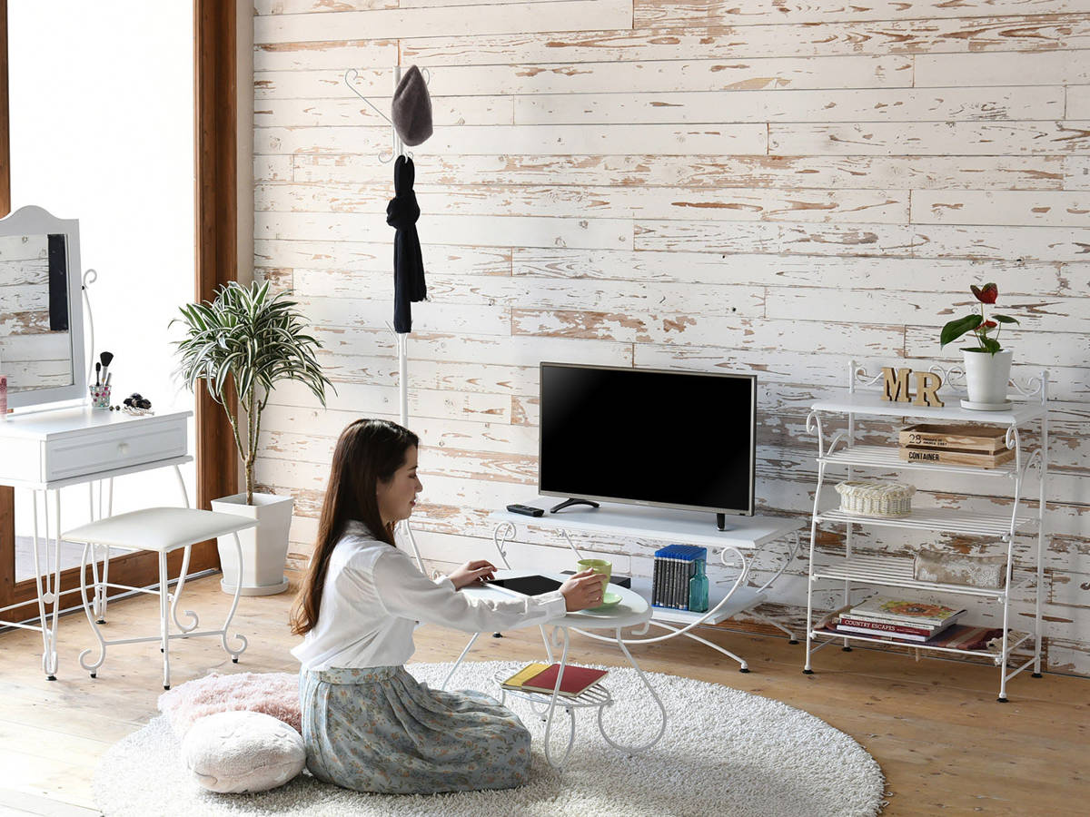 シューズラック 幅61.5cm 4段 ロートアイアン 姫系 （ 靴箱 洋風 靴