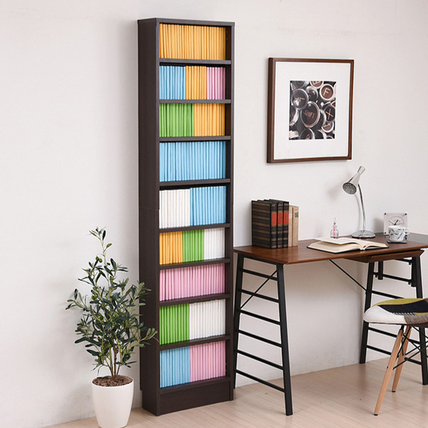 本棚 幅41.5cm 1cmピッチ ブックシェルフ スリム 薄型 オープン棚