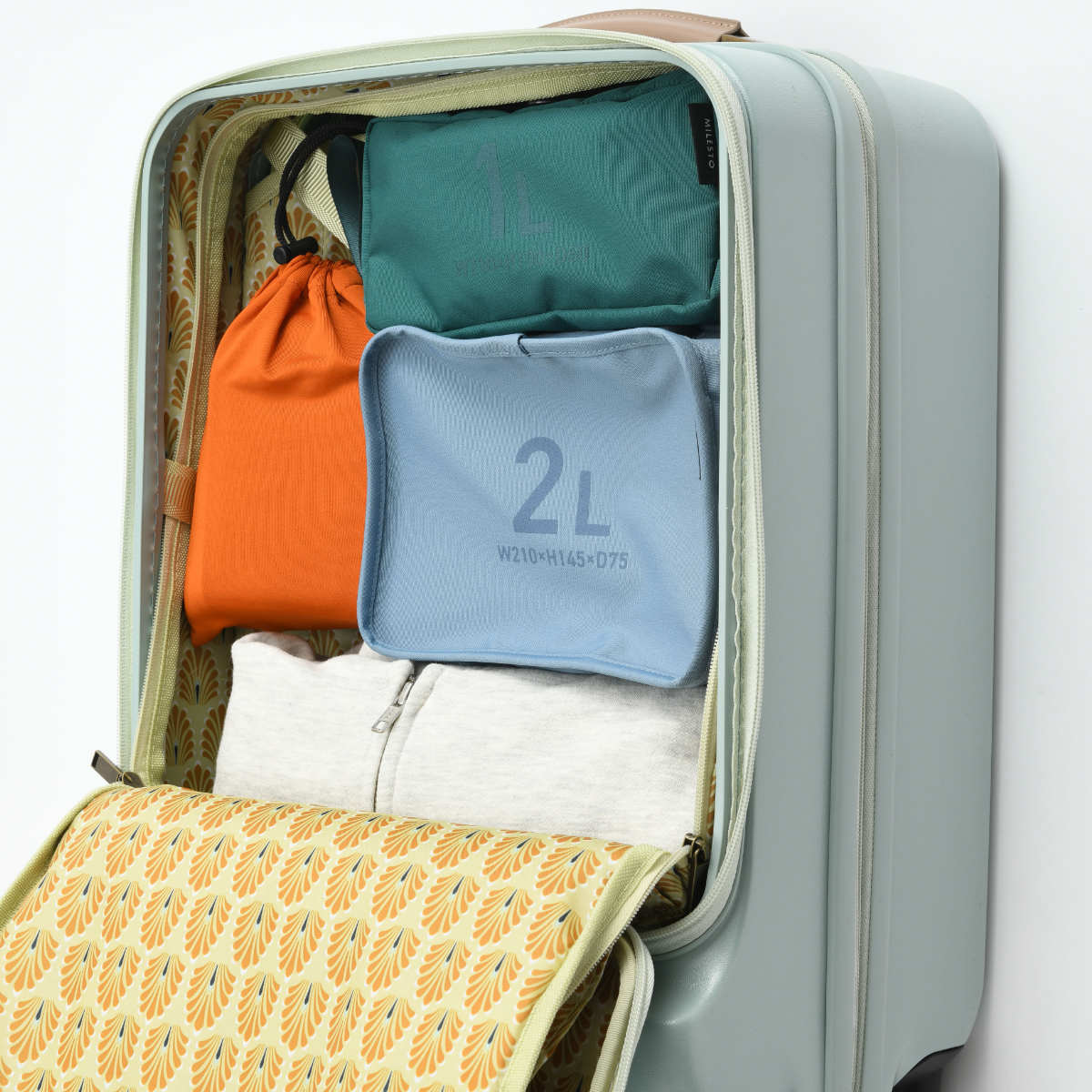 MILESTO（ミレスト） キャリーケース キャビンサイズ フロントポケット