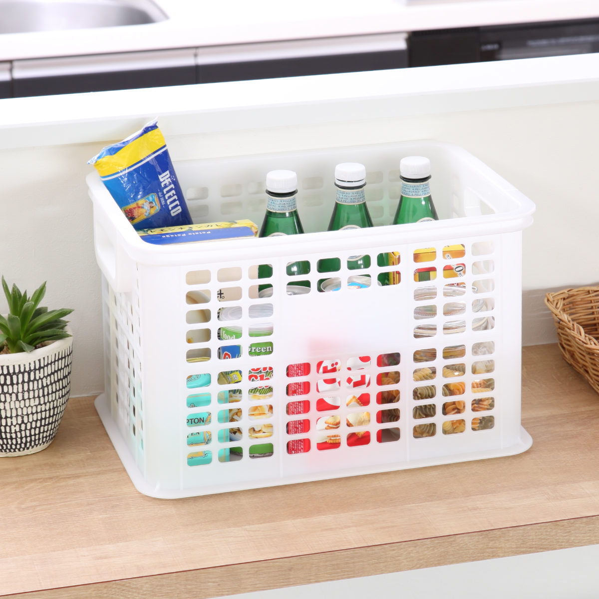 サンコープラスチック バスケット ブライトコンテナー プラスチック 