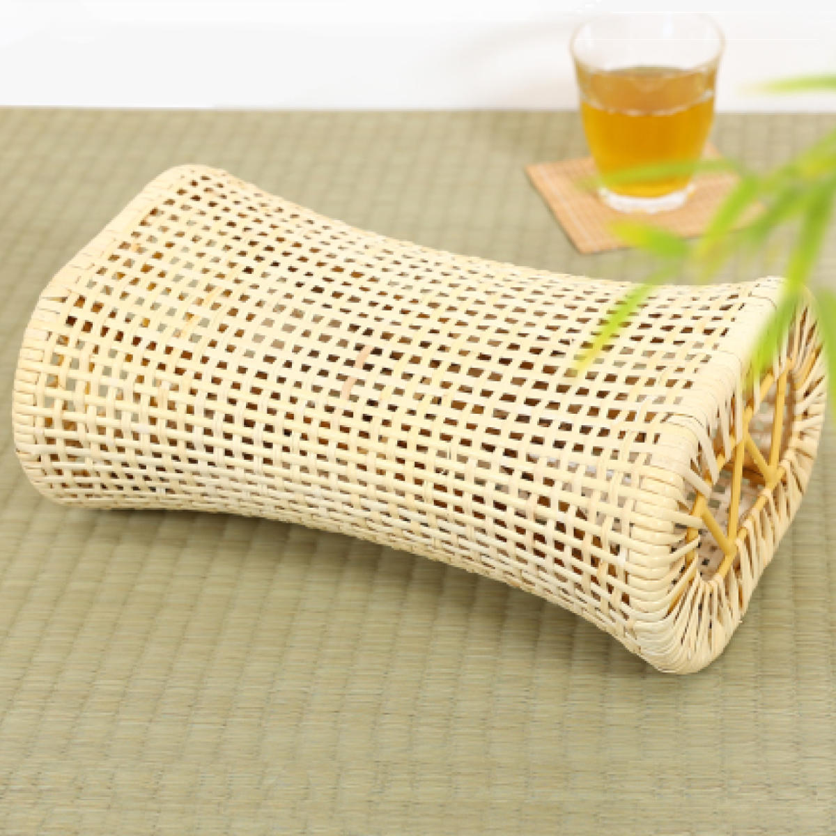 籐 まくら 18×30cm 天然素材 （ ムレにくい 通気製 ひんやり 涼しい ラタン 枕 ピロー お昼寝 ） | 大島屋