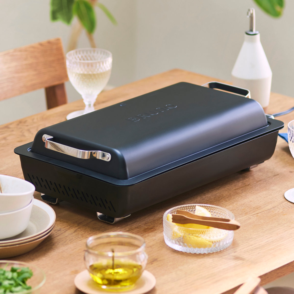 電気プレート　着脱式電気プレート　ブルーノ BRUNO（ブルーノ） フラットホットプレート 防水 蓋付き （ ブルーノ