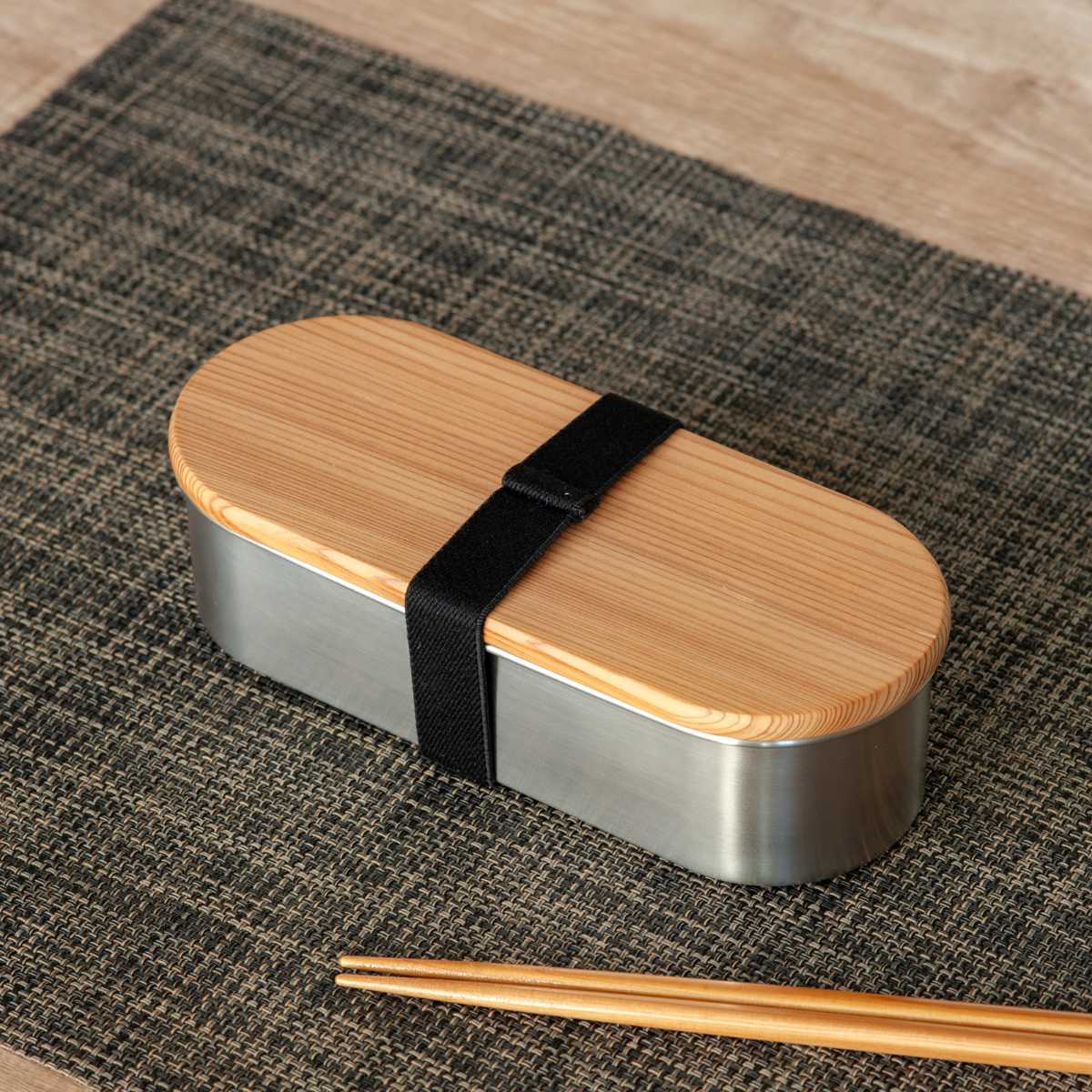 工房アイザワ 弁当箱 1段 570ml HANAKO 木蓋つきフードボックス
