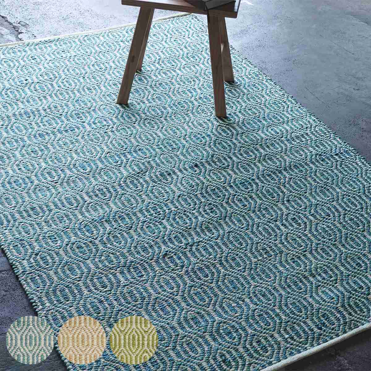 ラグ ジュートラグ 140×200cm ホットカーペット対応 （ ラグマット