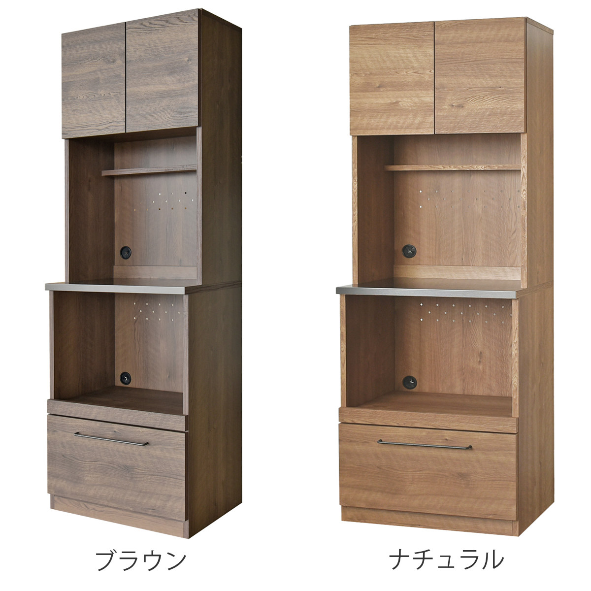レンジボード 幅60cm 高さ180cm 特殊鋼板 日本製 完成品 グラーデ （ 開梱設置 レンジラック 食器棚 キッチン 収納 棚 ラック GLURDE ）の画像