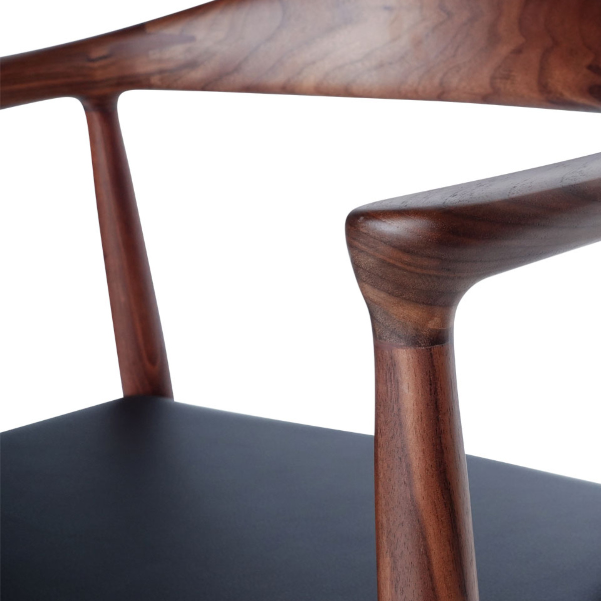 ダイニングチェア 肘付 座面高47cm 本革 ウォールナット ザ・チェア