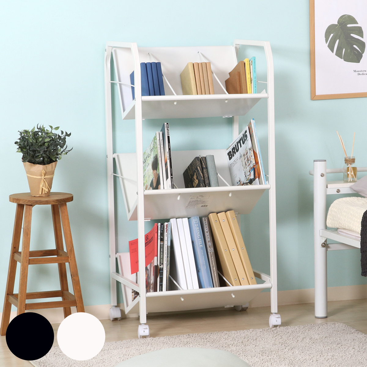 �t�@�C�����S�� ��55cm 3�i �L���X�^�[�t �i ���S�� A4�Ή� ���� �t�@�C�� ���[ �u�b�N�G���h�t �j