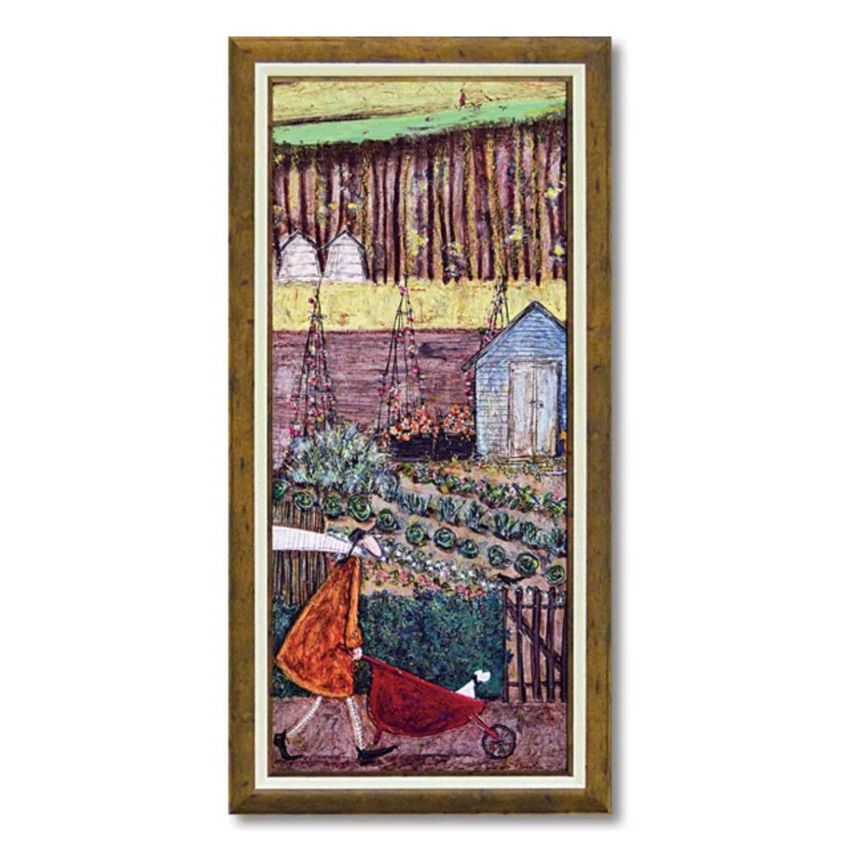アートパネル サムトフト 『サマー』 46.5×94.5cm （ 絵画 絵 アート インテリア 額 額入り 壁掛け 犬 動物 縦 ）