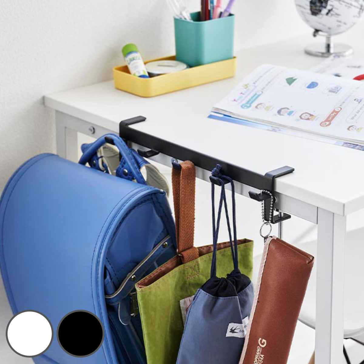 特典付き 山崎実業 tower テーブル横フック タワー （ タワーシリーズ フック テーブル横 テーブル横収納 収納 ）