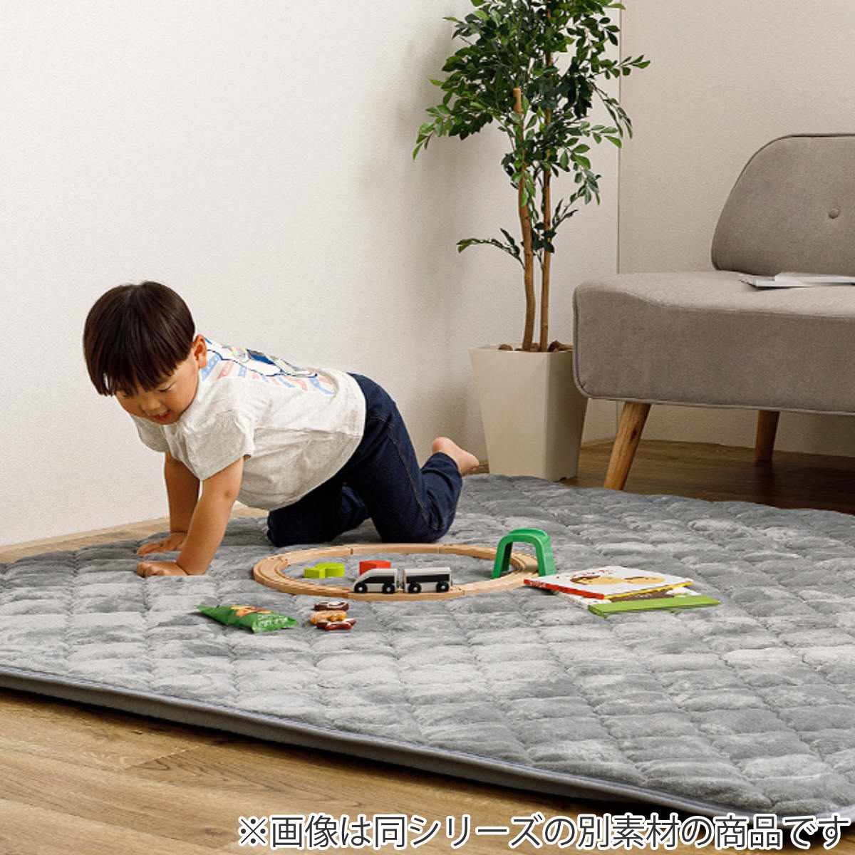 ラグ アンダーラグ セット ピターら 185×185cm 接触冷感 下敷きラグ 2畳用 （ マット ラグマット ひんやりマット 正方形 冷感生地 ズレない ） | HAGiHARA | 12