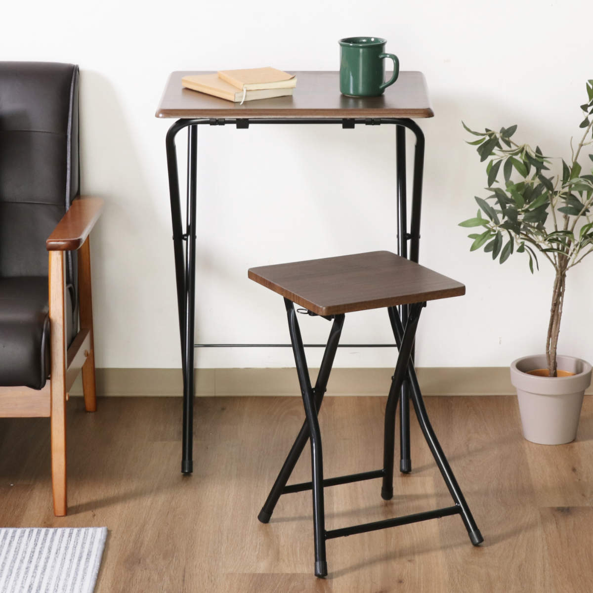 不二貿易（Fuji Boeki） ワークデスク 折りたたみ テーブルチェア