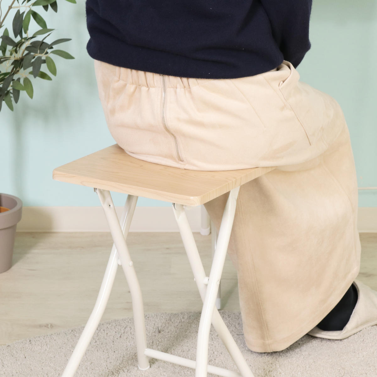 不二貿易（Fuji Boeki） ワークデスク 折りたたみ テーブルチェア