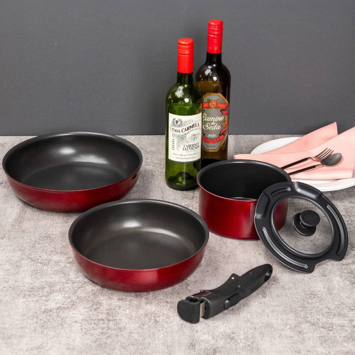 �T�[���X �����̂Ƃ��t���C�p��5�_�Z�b�g IH�Ή� ���E�n���h���� �H��@�Ή� KSD-5A �i �K�X�ΑΉ� �t���C�p�� �� ���E�� �ӂ��f���H �I�[�u���Ή� �j