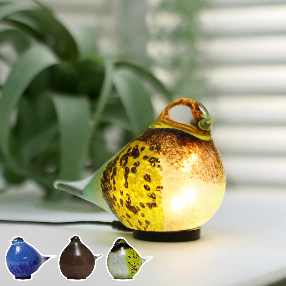 magnet テーブルライト HEALING BIRD USB電源 （ ライト ガラス製