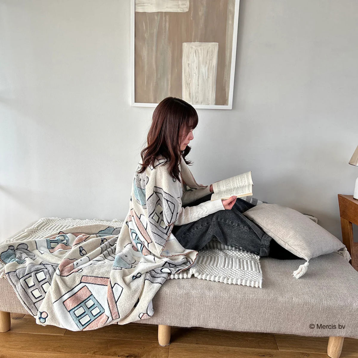 ブランケット 120×160cm ミッフィー 蓄光プリント （ 蓄光 miffy 毛布 光る ） | HEMING'S | 07