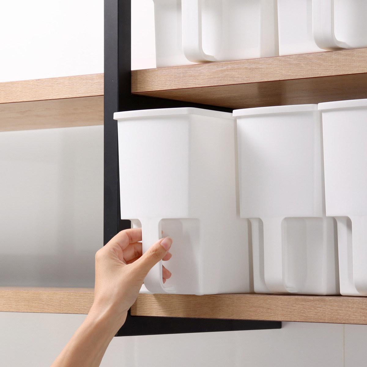 不動技研（FUDOGIKEN） キッチン収納ケース 吊り戸棚ボックス スリム