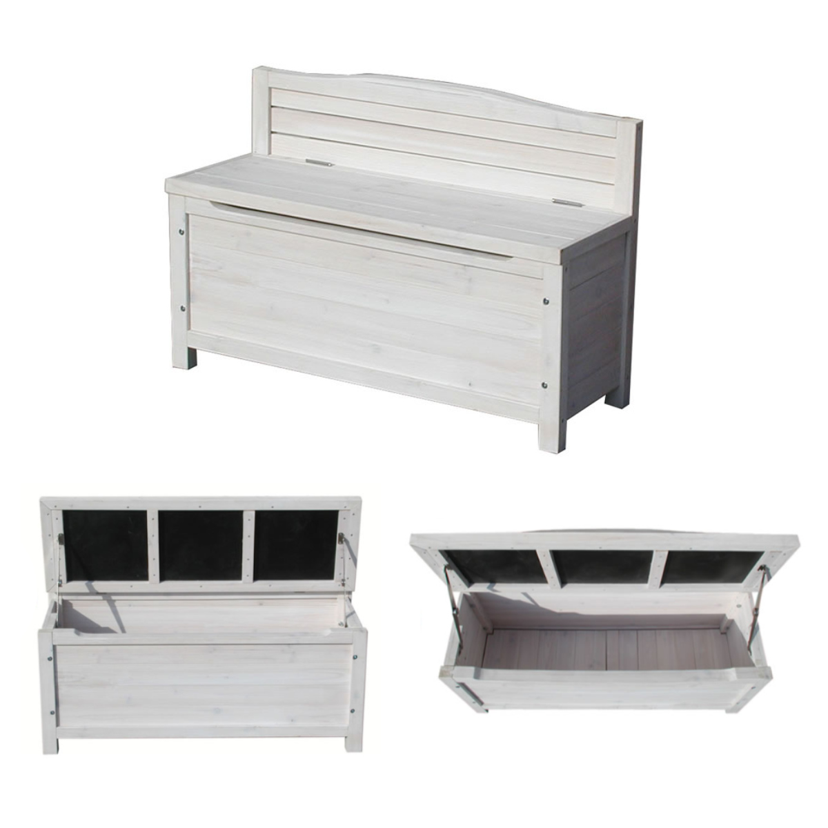 収納ボックス ベンチストッカー 天然木 ( ガ...の詳細画像2