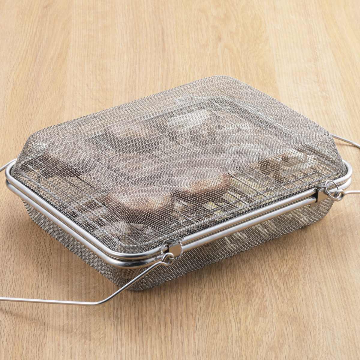 ヨシカワ 干しかご 角型 2段 暮らし良い道具 ステンレス角型干しかご
