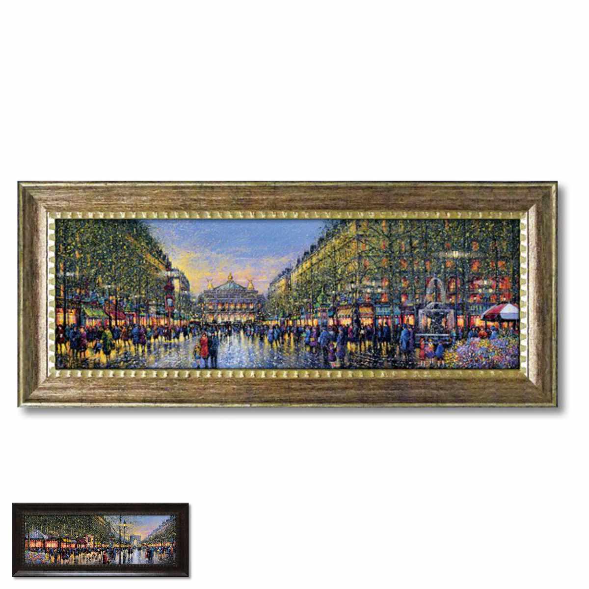 アートパネル ギィ デサップ 105×44cm （ 絵画 絵 アート インテリア 額 額入り 壁掛け おしゃれ ゲル加工 風景画 横長 ）