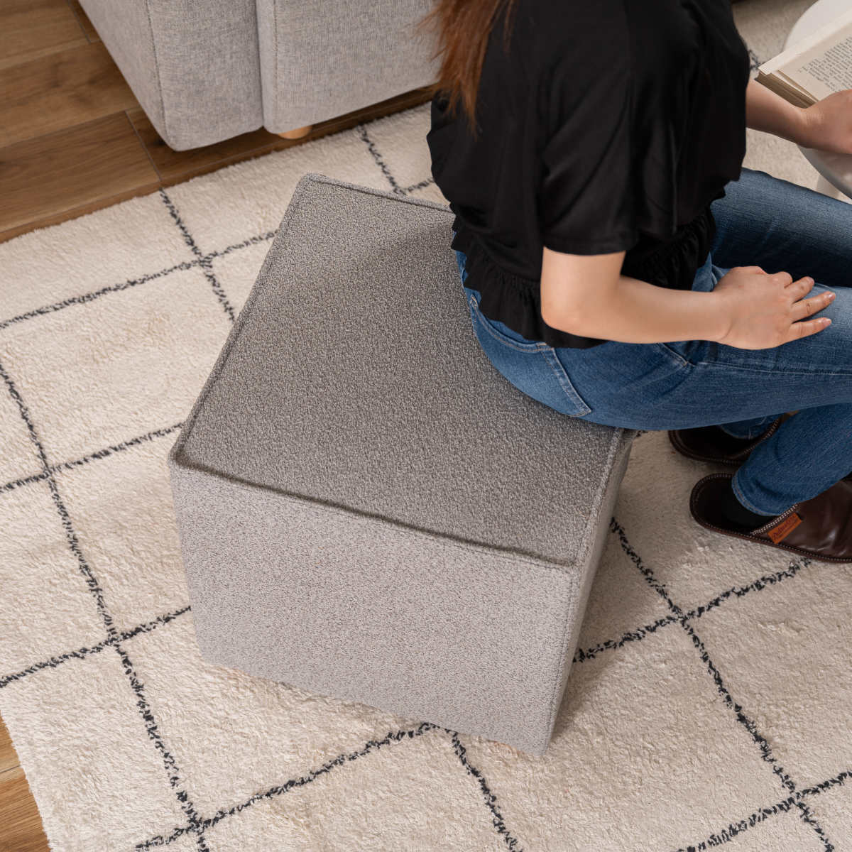 東谷 キューブスツール 高さ41cm （ スツール 椅子 スクエア キューブ