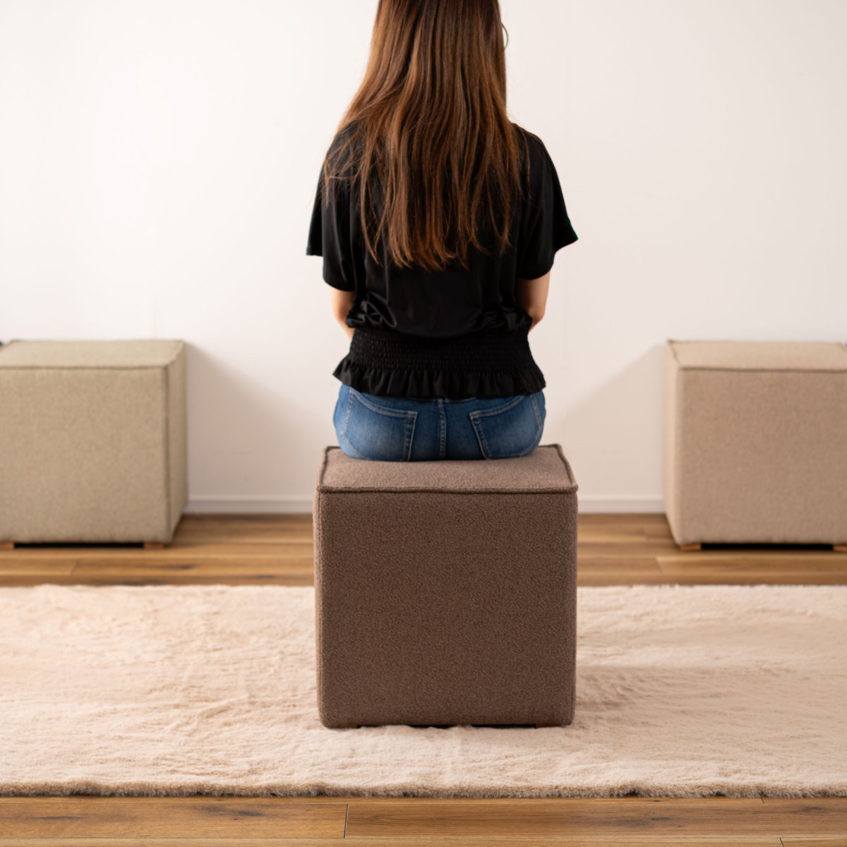 東谷 キューブスツール 高さ41cm （ スツール 椅子 スクエア キューブ