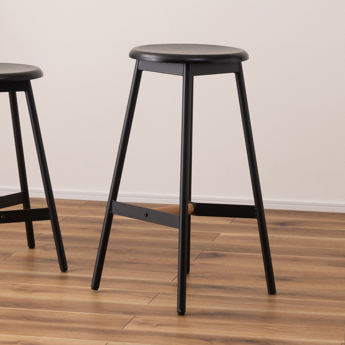 東谷 スツール 高さ74cm ハイタイプ 座面丸型 天然木 （ 木製 ハイ