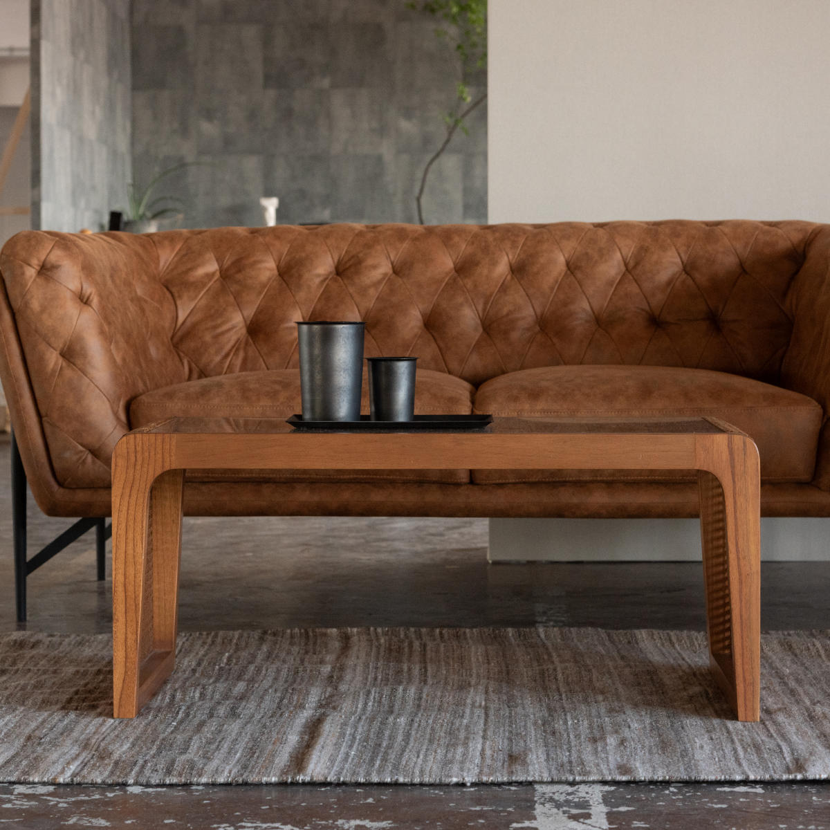 東谷 センターテーブル 幅90cm ガラステーブル ラタン （ 机 リビング