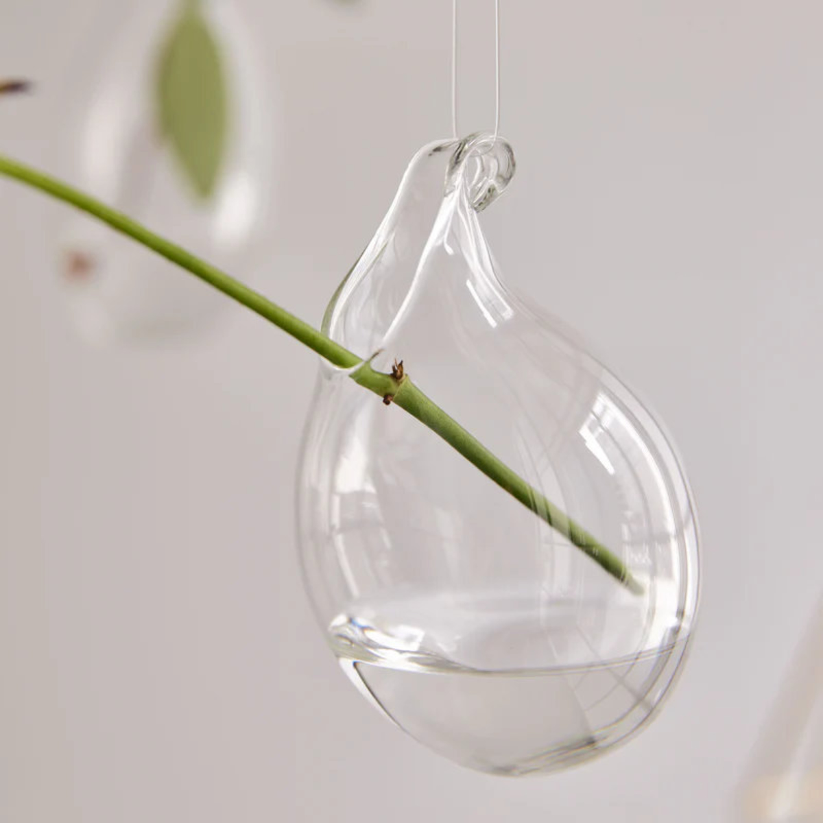 花瓶 airy drop エアリードロップ 直径7×10cm フラワーベース S
