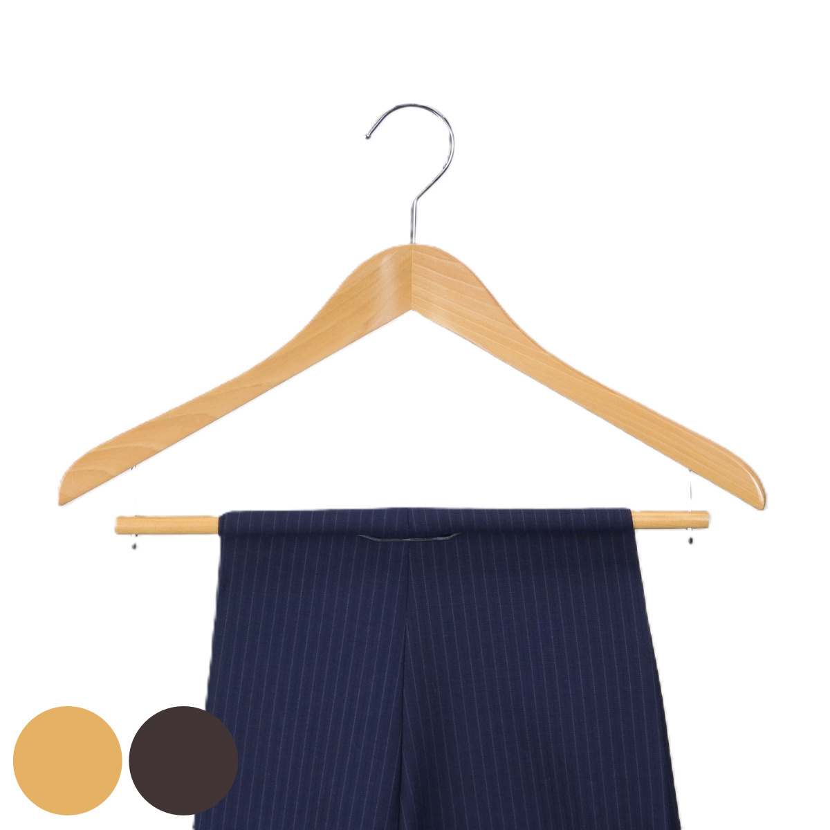 サワフジ ハンガー 木製ハンガー 10本組 （ スーツハンガー 木製 5本組