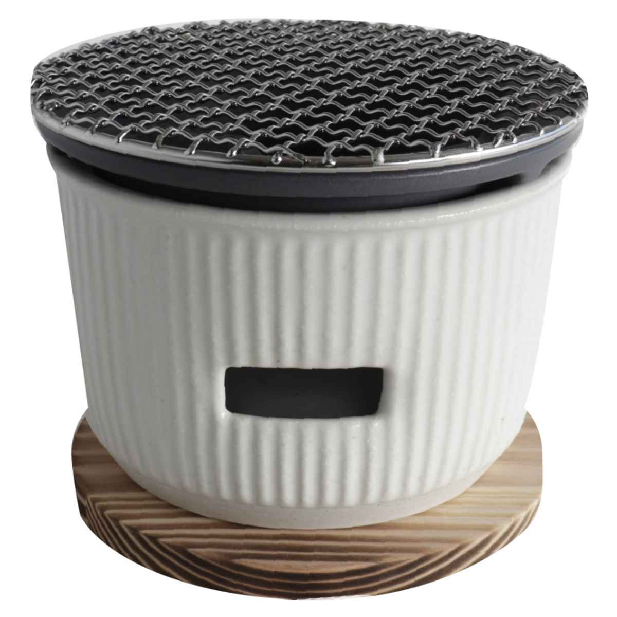炭焼きグリル 小 陶器 日本製 ロロ The Chef 卓上コンロ 七輪 （ LOLO 水コンロ 美濃焼 炭焼き ）_1