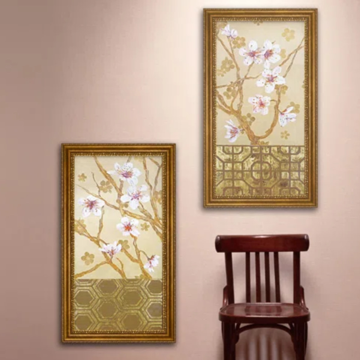 アートパネル コレン サラ 51×91cm （ 絵画 絵 アート インテリア 額 額入り 壁掛け おしゃれ ゲル加工 桜 縦長 ）