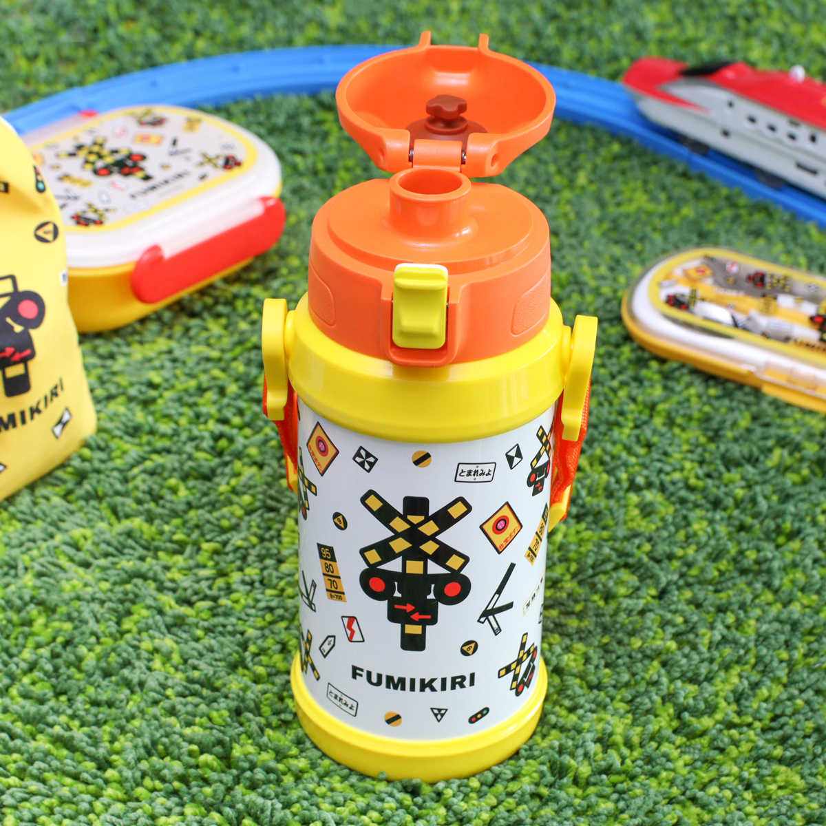 小森樹脂 水筒 FUMIKIRI 600ml 踏切柄 ダイレクトステンレスボトル