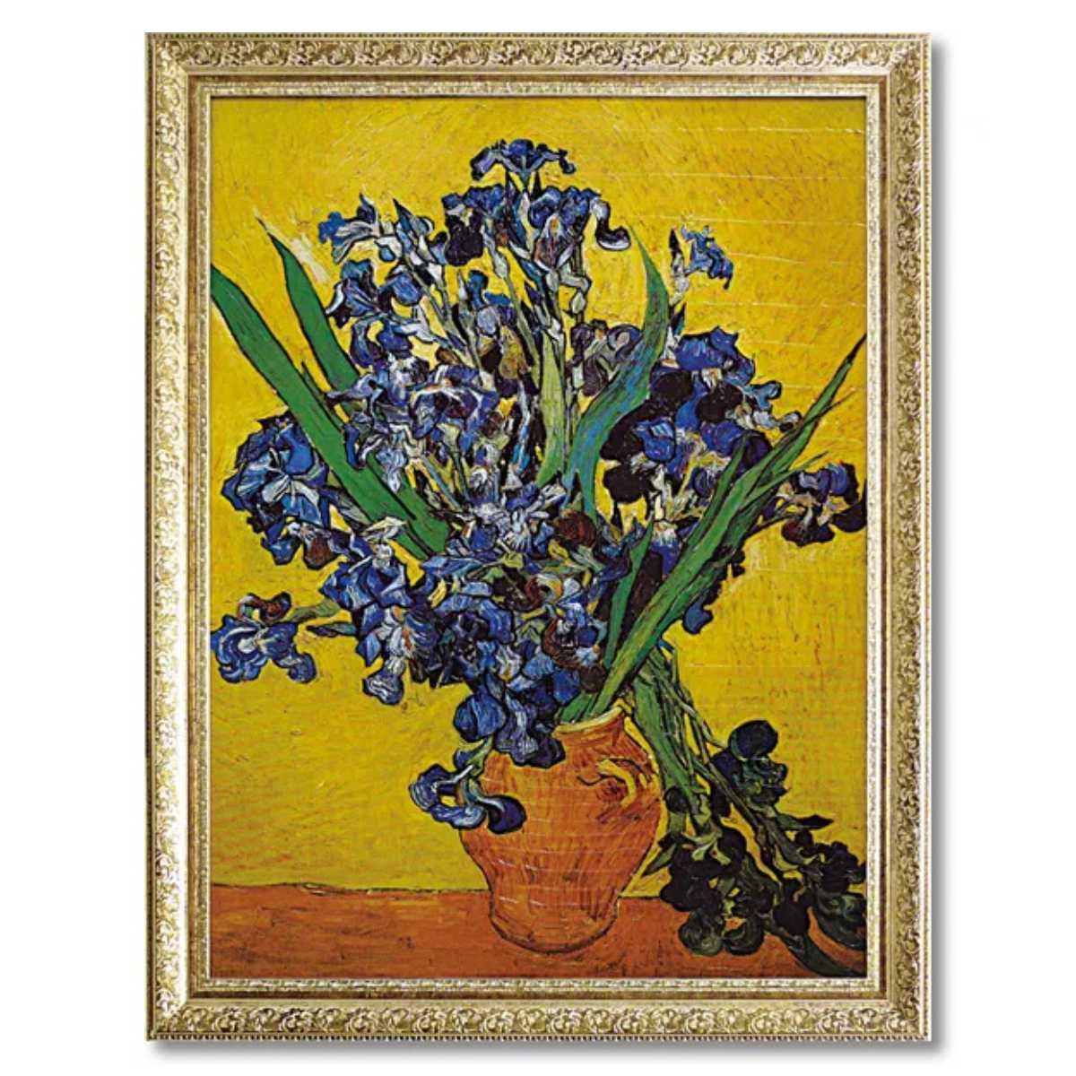 アートパネル ミュージアム シリーズ ゴッホ 91×71cm （ 絵画 絵 アート インテリア 額入り 壁掛け おしゃれ ゲル加工 星月夜 花瓶のアイリス ）の画像