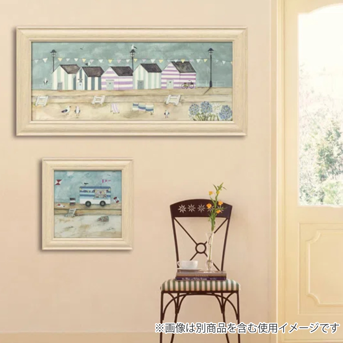 アートパネル ルイーズ オハラ『プロムナード』 98.5×46.5cm （ 絵画 絵 アート インテリア 額入り 壁掛け ゲル加工 おしゃれ ）の画像