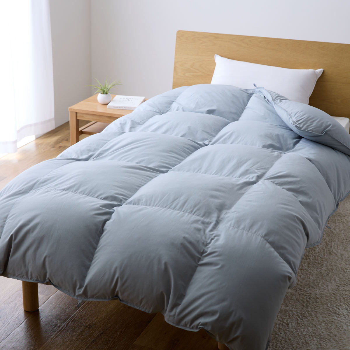 羽毛掛けふとん ダウン90％ ダブル （ 羽毛布団 ふとん 寝具 ホワイト