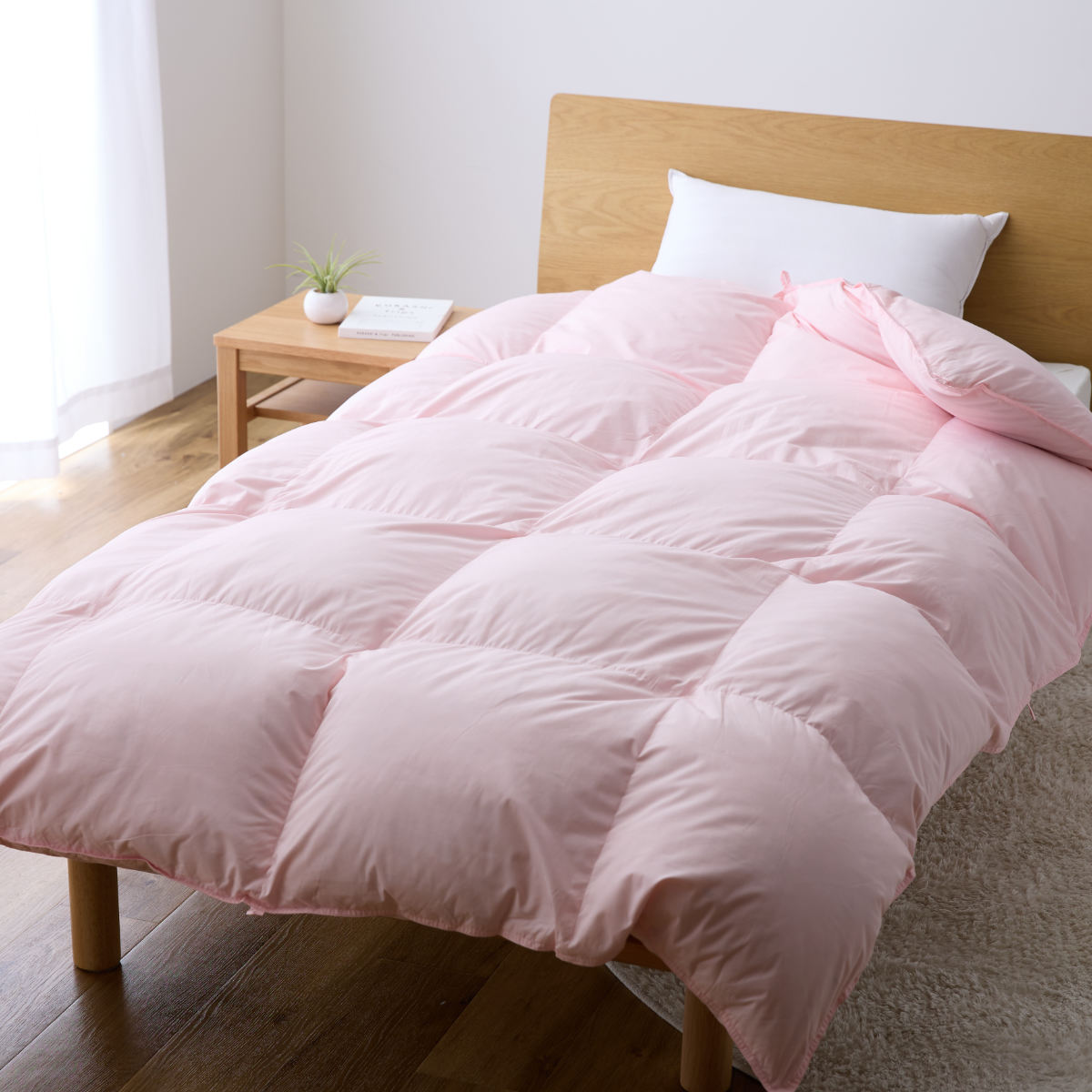 羽毛掛けふとん ダウン90％ ダブル （ 羽毛布団 ふとん 寝具 ホワイト