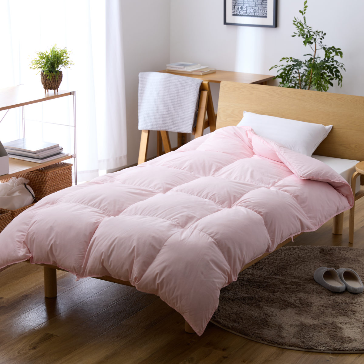 羽毛掛けふとん ダウン90％ ダブル （ 羽毛布団 ふとん 寝具 ホワイト