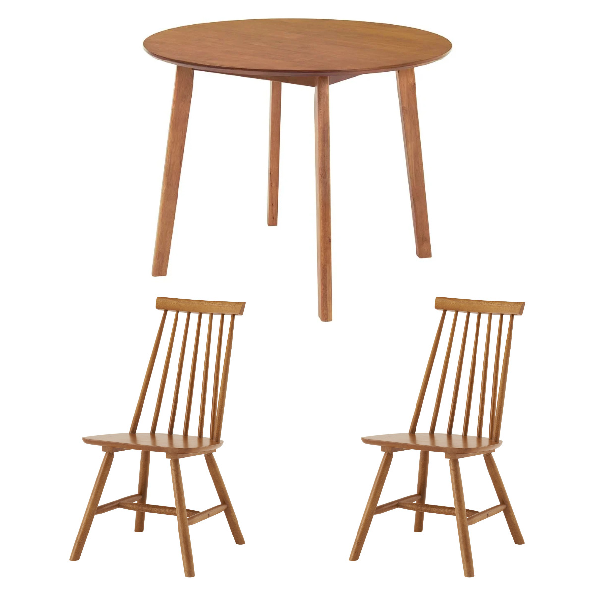 HAGiHARA（萩原） ダイニングテーブルセット 2人掛け 3点セット